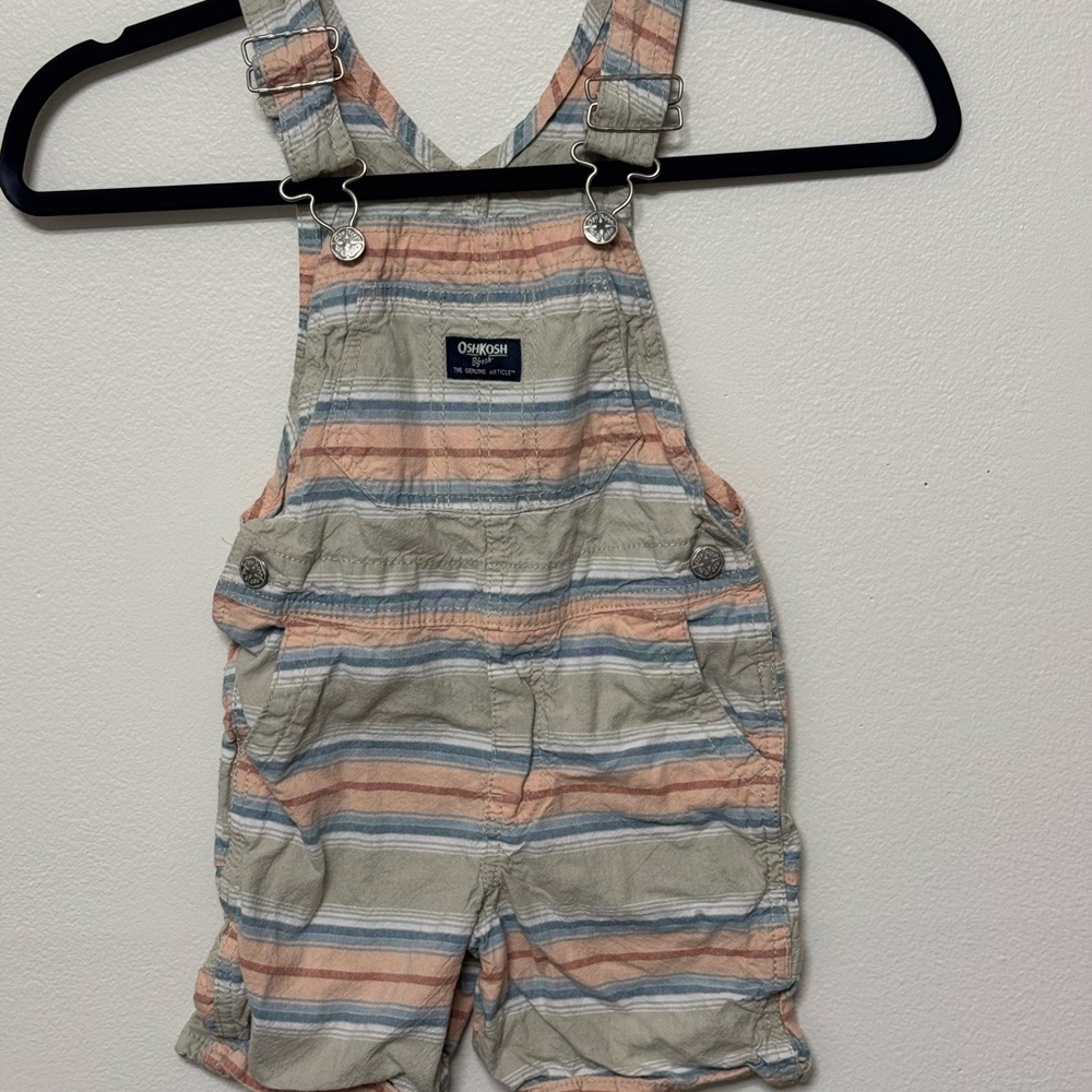 OshKosh B'gosh Striped Kids Shorts Overalls - Multicolor